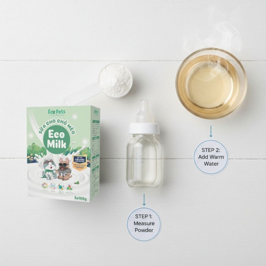 Hình ảnh minh họa cho bài viết về ecomilk ecopets, sữa ecomilk - Sản phẩm Ecopets